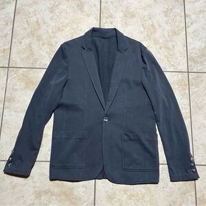 Marine Layer Blazer Jacket Mens 40 Charcoal Grey Unstructured Casual